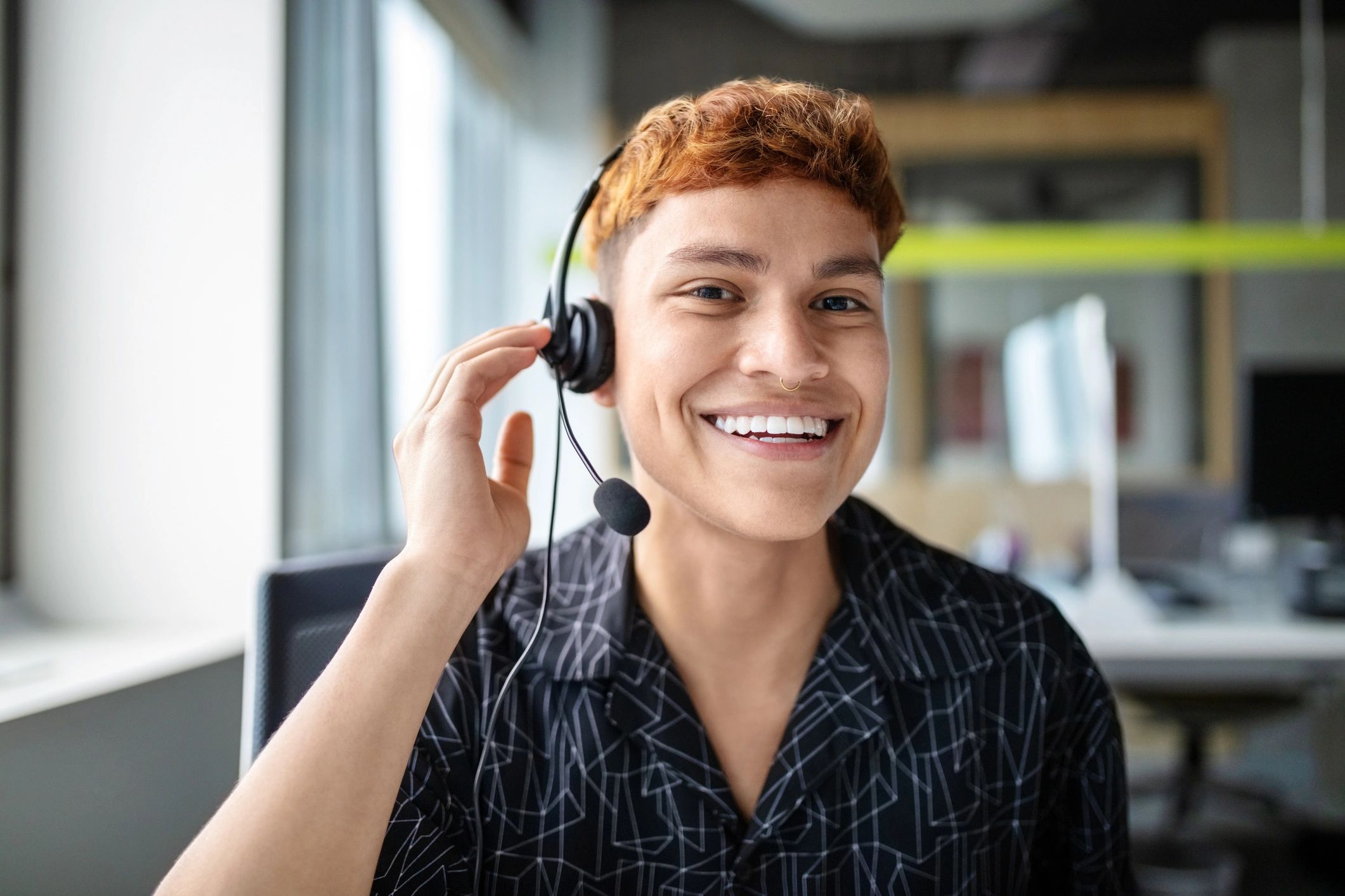 Customer support representative portrait